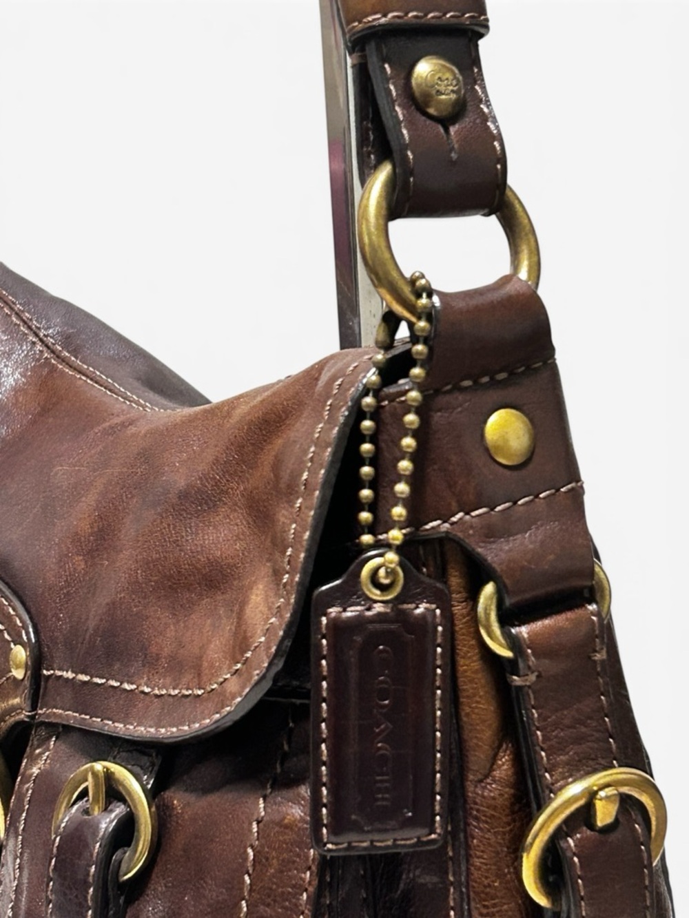 COACH Garcia Legacy Medium Flap Shoulder Bag - Picture 6 of 10